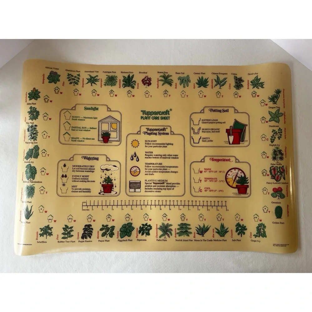 Vintage 1977 Tupperware Tuppercraft Indoor Gardening Mat for‎ Plant Care 30